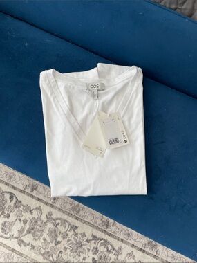 COS White V-Neck Tee with Tags
